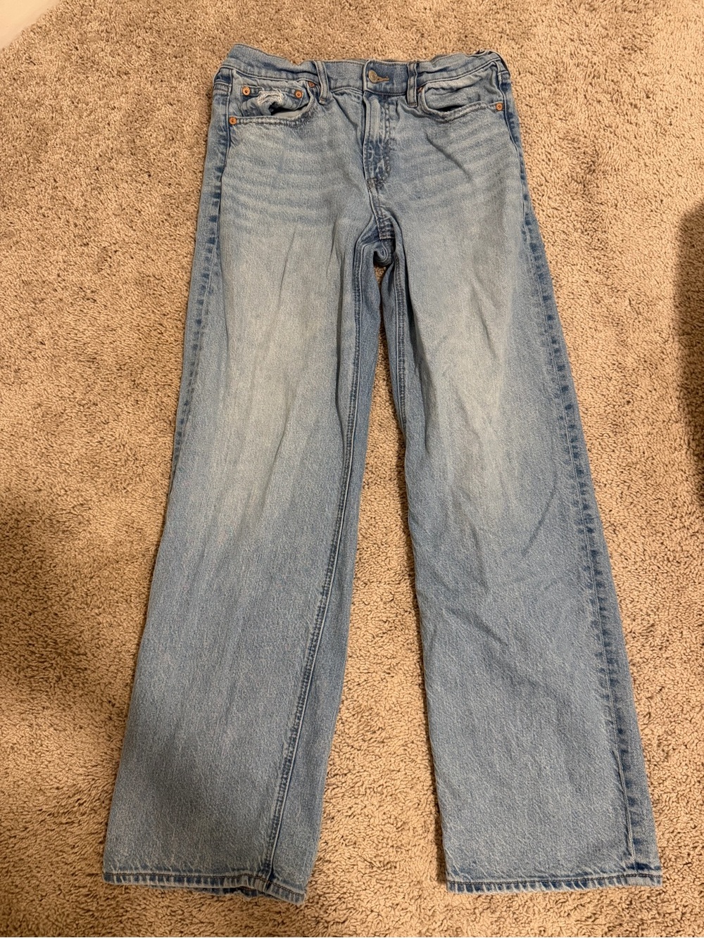 American Eagle High Waist Strigid Stovepipe Jeans medium Wash Straight Leg
